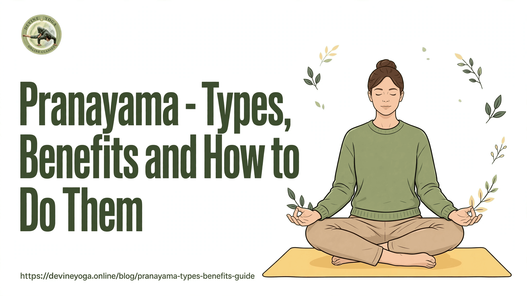 Pranayama: Types, Benefits and How to Do Them — a person sitting cross-legged in Easy Pose practising a calm breathing exercise